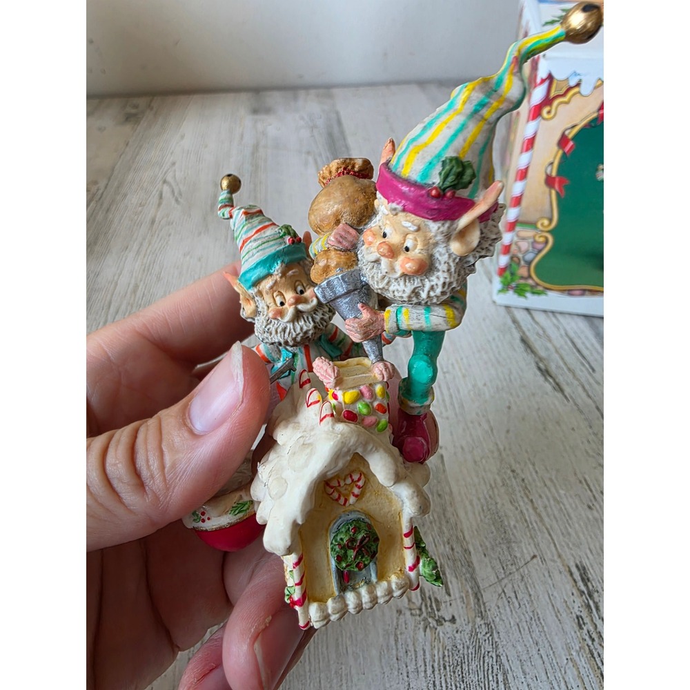 Vintage enesco sandi ziminicki Frosty Mason gingerbread elf North Pole village - Picture 4 of 9